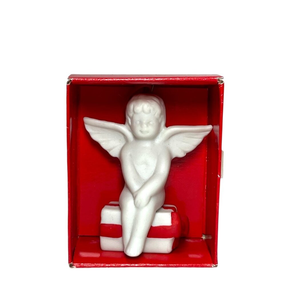 VTG EBELING & REUSS Holiday Angel Cherub Porcelain Ornament Christmas Tree Decor